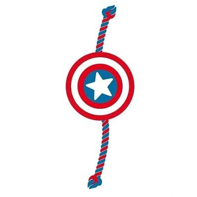Afbeelding van Avengers Hondenspeeltje piepend pluche en touw 8445484201789