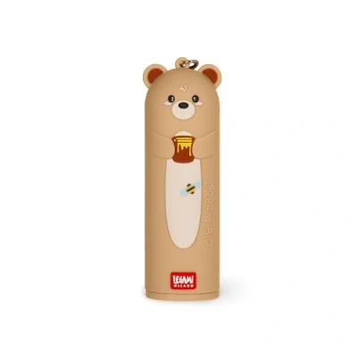 Afbeelding van Legami draagbare oplader My Super Power, laadt 2 apparaten tegelijkertijd op, USB type C kabel inbegrepen, powerbank, diameter 3,5 cm, hoogte 11,60 teddybeer