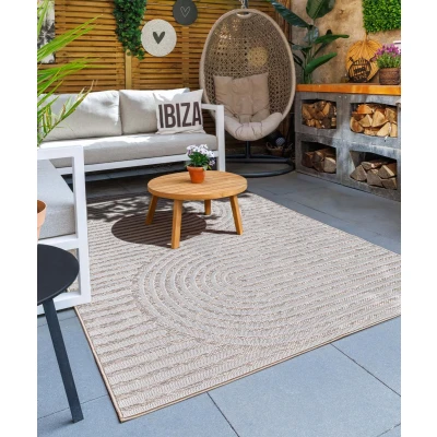 Afbeelding van Buitenkleed Mira Curve Beige 280x370 Cm