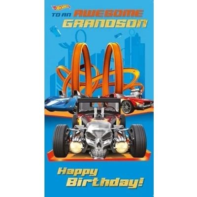 Afbeelding van Hot Wheels verjaardagskaart voor kleinzoon