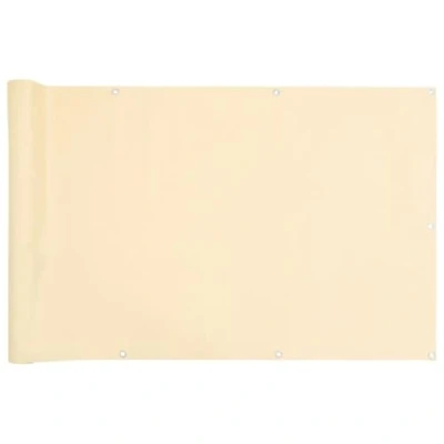 Afbeelding van vidaXL Tuinscherm 800x75 cm PVC crèmekleurig