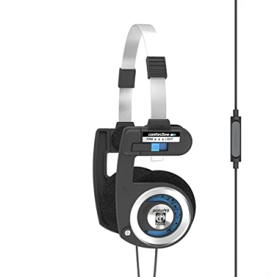 Image de KOSS PORTA PRO mic casque supra auriculaire aural serre tête léger micro limitation de volume noir argent