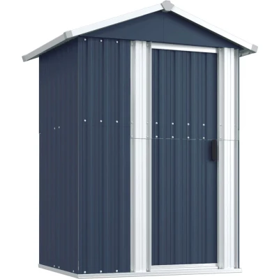 Afbeelding van Tuinschuur 126x97,5x177 cm gegalvaniseerd staal antracietkleur