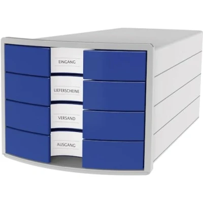 Afbeelding van Han Ha 1012 14 Ladenkast Impuls Met 4 Gesloten Laden Blauw
