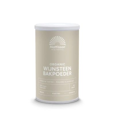 Afbeelding van Mattisson Biologische Wijnsteen Bakpoeder 180 g