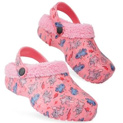 Afbeelding van Disney Stitch Pantoffels voor kinderen, meisjes, maten 26 35, gevoerde klompen kinderen