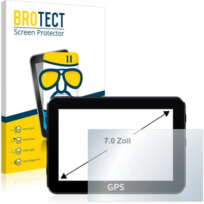 Afbeelding van BROTECT Screenprotector voor Navigatie en GPS met 7 inch Schermen [152.5 mm x 91.5 mm, 15:9] Folie Beschermfolie Beschermglas matte