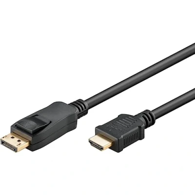 Afbeelding van DisplayPort naar HDMI kabel DP 1.2 / 2.0 (4K 60Hz) zwart 1 meter