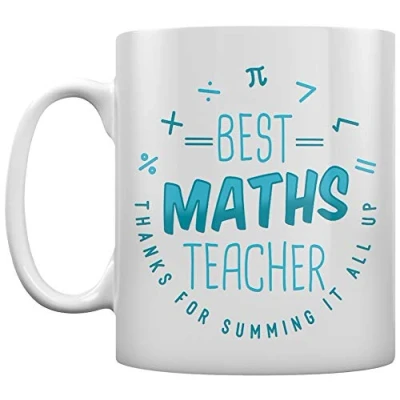 Afbeelding van Grindstore Mok &quot;The Best Maths Teacher&quot; wit