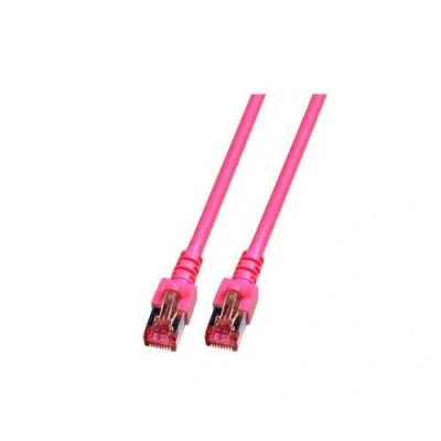 Image de EFB Elektronik ECOLAN Cordon de raccordement RJ 45 (M) pour 3 m pairs in metal foil (PiMF) CAT 6 sans halogène magenta