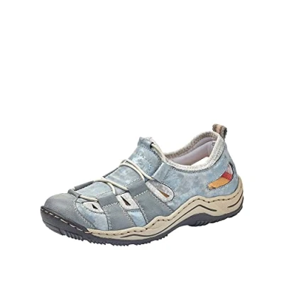 Afbeelding van Rieker Damessneakers L0558, Adria Heaven Silverflower 12 Blue