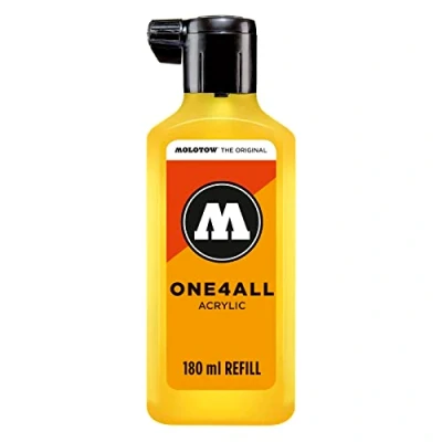 Afbeelding van Molotow ONE4ALL™ 180ml Gele navul Inkt op acrylbasis