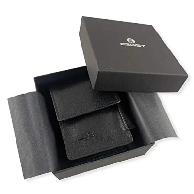 Afbeelding van EGOIST Sigarettenhouder Echt Leer Sigarettendoos Reisaccessoires Zwart, 9 cm, Sigarettenhouder, zwart.,