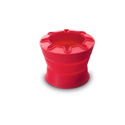 Afbeelding van LAMY Aquaplus 543 1231402 Opvouwbare waterbeker met borstelhouder in de kleur rood, ideaal voor schoollessen