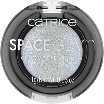 Afbeelding van Catrice Space Glam Chrome oogschaduw #040 Silver Long Lasting Express, sterk gepigmenteerd, veganistisch, zonder microplasticdeeltjes, nanodeeltjes, parfum, per stuk verpakt (1 g)