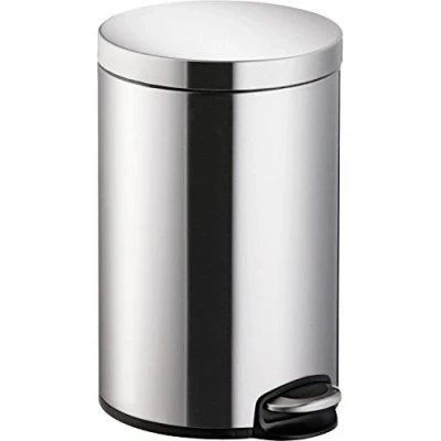 Image de Helit h2403500 tretabfallbehälter classic en acier inoxydable 12 l (argent)