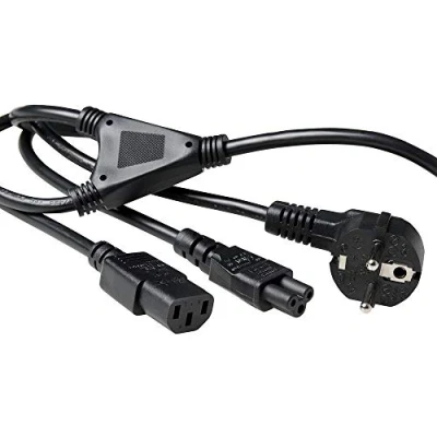 Afbeelding van ACT, Verlengkabels, Powercord splitkabel netstekker CEE7/7 male (haaks) (1.80 m, CEE 7/7)