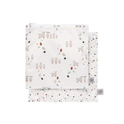 Image de LÄSSIG Bébé Couverture de puériculture Drap Lot 3 en coton 85 x cm/Swaddle &amp; Burp Blanket L olive/milky/navy