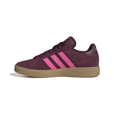 Image de adidas Femme GRAND COURT BASE 00s SHOES, Shadow Red/Lucid Pink/Gum, 38 2/3 EU