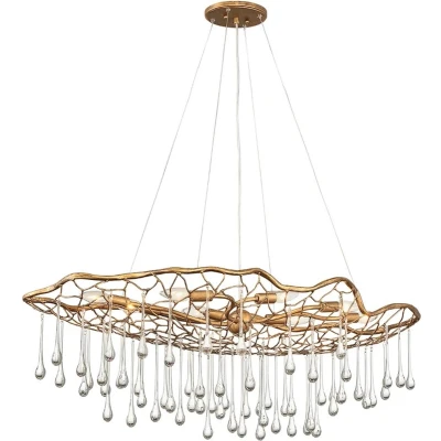 Afbeelding van Lisa McDennon by Hinkley LED Pendelarmatuur Laguna 8X E14 Max 40W Dimbaar Burnished Gold