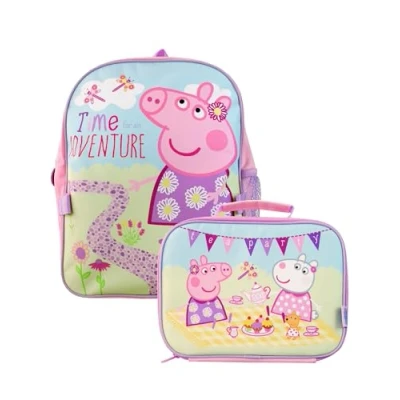 Afbeelding van Peppa Pig Kinderrugzak en lunchbox, roze, één maat