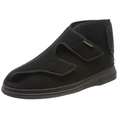 Afbeelding van Fischer Verbandpantoffel 13999 Zwart Klittenband Maat 42