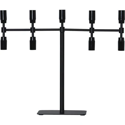Afbeelding van Kandelaar Twice, zwart, 9 lamps, 42 cm