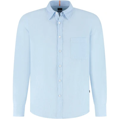 Afbeelding van Boss Casual Relegant Overhemd Heren Lange Mouw Blauw