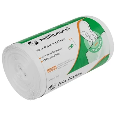 Afbeelding van Deiss First 36023 Vuilniszakken voor draadmanden, 610 mm x 850 mm, wit (50 stuks)