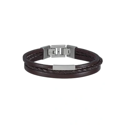 Afbeelding van Fossil heren Armband van leer JF03323040