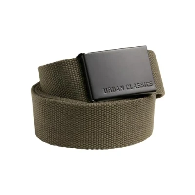 Afbeelding van Urban Classics Single Riem, Heren, Maat: One Size, Olive/black