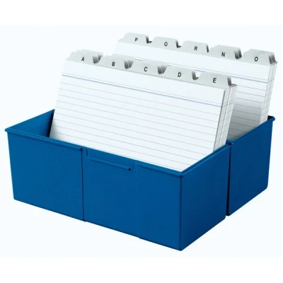 Image de Han 975 14 boîte en plastique pour env. 450 fiches a5 228 x 171 102 mm (bleu)