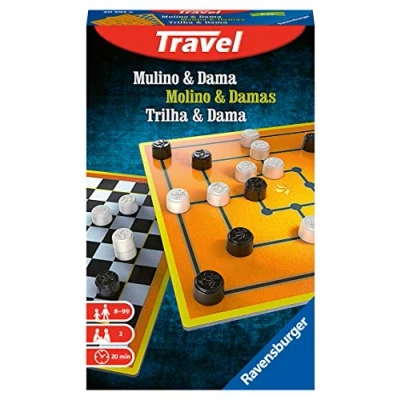 Afbeelding van Ravensburger Travel Games molen en dames