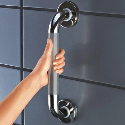 Afbeelding van Ridder Sam badgreep met antislip 30 cm chroom