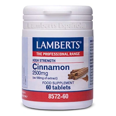 Afbeelding van Lamberts Kaneel 2500 mg (cinnamon) 60 tabletten