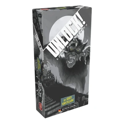 Afbeelding van Asmodee Space Cowboys Unlock! De zevende voorstelling familiespel raadselspel 2 6 spelers vanaf 10+ jaar 60+ minuten Duits
