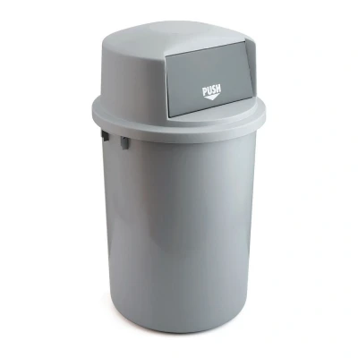 Afbeelding van Prullenbak 126ltr klepdeksel kunststof grijs
