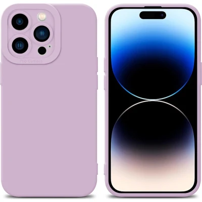 Afbeelding van Cadorabo Hoesje geschikt voor Apple iPhone 14 PRO MAX in Fluid CREAM Beschermhoes gemaakt van flexibel TPU silicone Cover Case