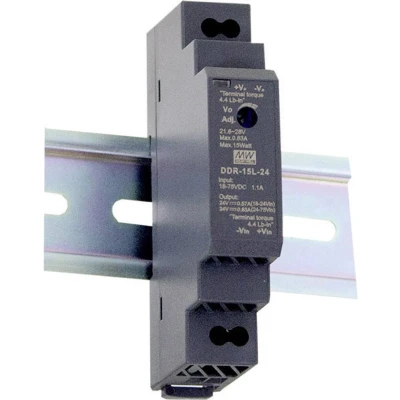 Afbeelding van Mean Well DDR 15G 15 DIN rail DC/DC converter V/DC 1 A W Aantal uitgangen: x Inhoud: stuk(s)