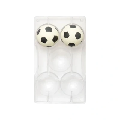 Afbeelding van Decora Chocolade Mal Voetbal Balls Ø52mm pk/2