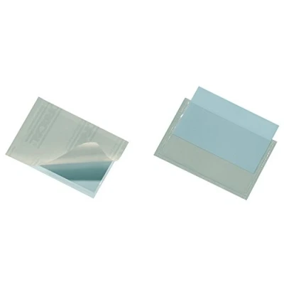 Afbeelding van Durable Pocketfix 10 Stuks Zelfklevende (U) Showtassen 90 x 57 mm (visitekaartjes Formaat)