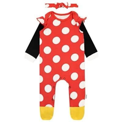 Afbeelding van Disney Pyjama en hoofdband set Minnie Mouse babymeisjes, Rood