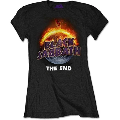 Afbeelding van Black Sabbath The End Dames T shirt XL Zwart
