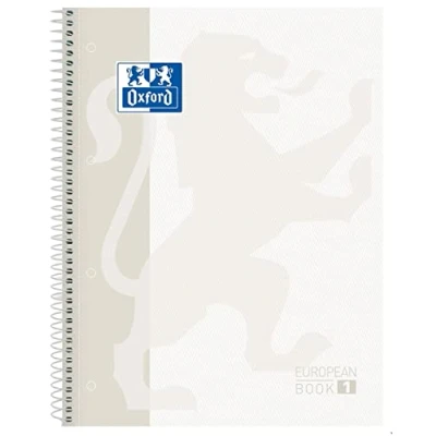 Afbeelding van Oxford, Notitieboek, A4, geruit, 5 x 5, extra harde kaft, microgeperforeerd, A4 Europeanbook 1, wit