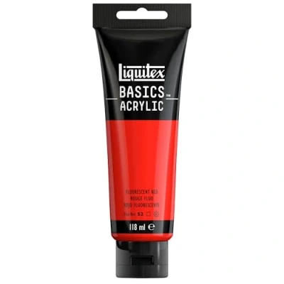 Afbeelding van Liquitex Basics Acrylverf, Tube 118 ml, fluorescerend rood