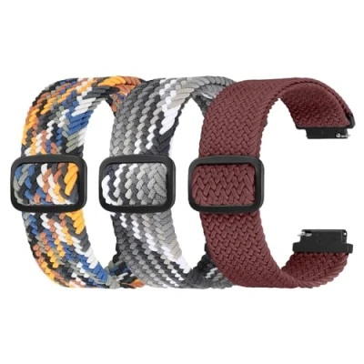 Afbeelding van Ecogbd Elastische reservearmband van nylon, 16/18/20/22 mm, snelsluiting, sportarmband zachte stof, verstelbaar en ademend, uniseks, Nylon