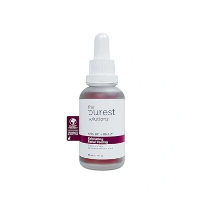 Image de The Purest Solutions Exfoliating Facial Peeling (AHA 10% + BHA 2%) Renew &amp; Rejuvenate Your Skin with Tasmanian Pepper Extract Hyaluronic Acid Solution Vegan Cruelty Free Eco Friendly (30 ml)