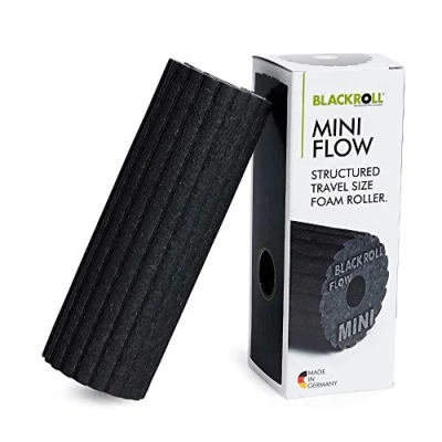 Afbeelding van BLACKROLL® Mini Flow fascia massagerol (15 x 5 cm), kleine fitnessrol met geribbeld oppervlak, praktische voor onderweg, kantoor en sportschool