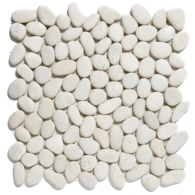 Afbeelding van The Mosaic Factory Natural Stone Riviersteen Ivoor