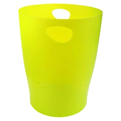 Afbeelding van Exacompta Ecobin 45397D Iderama prullenbak met handgrepen, 15 liter, elegant en robuust, mand vuilnisemmer in modern design, anijsgroen